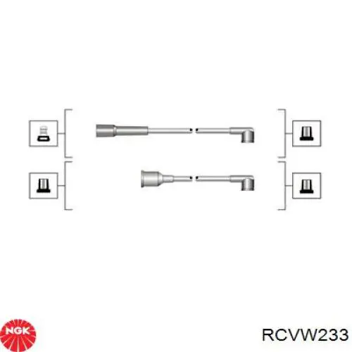 RCVW233 NGK дріт високовольтні, комплект