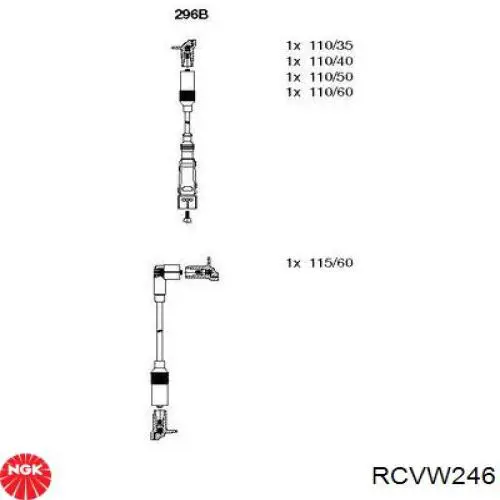 Високовольтні дроти RCVW246 NGK
