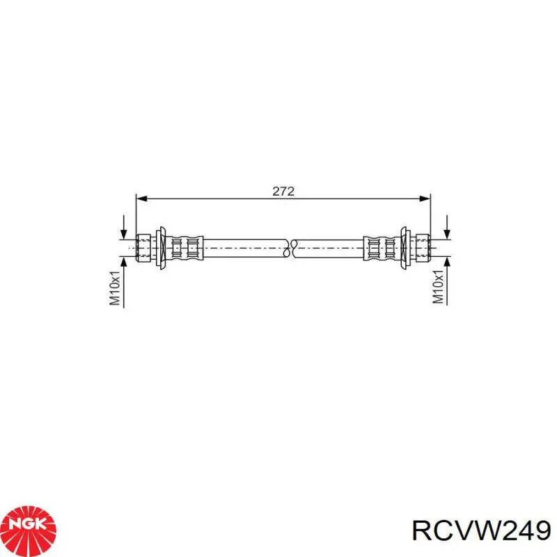 Дріт високовольтний NGK RCVW249