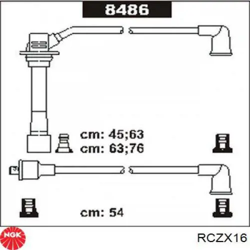RCZX16 NGK Проводи високовольтні