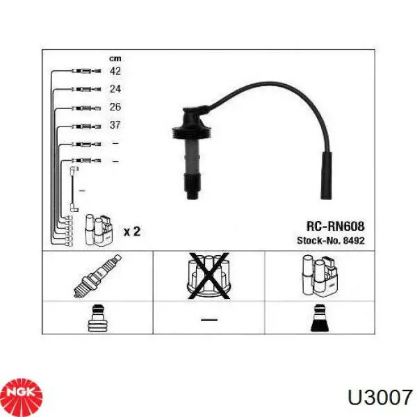 Купити U3007 NGK Котушка запалювання