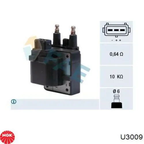 Котушка запалювання U3009 NGK