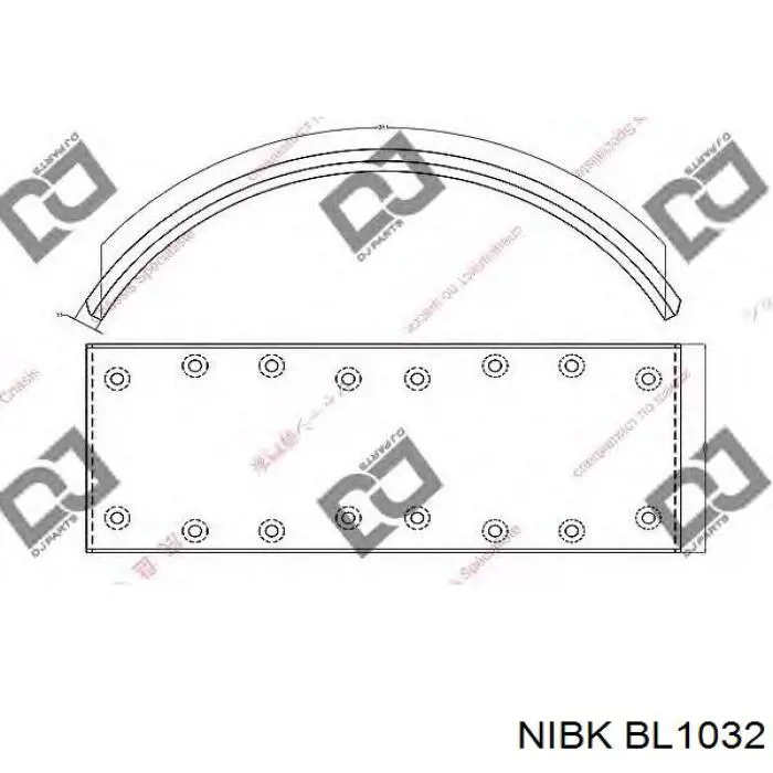  Накладка гальмівна задня (TRUCK) Isuzu NQR 71/75 