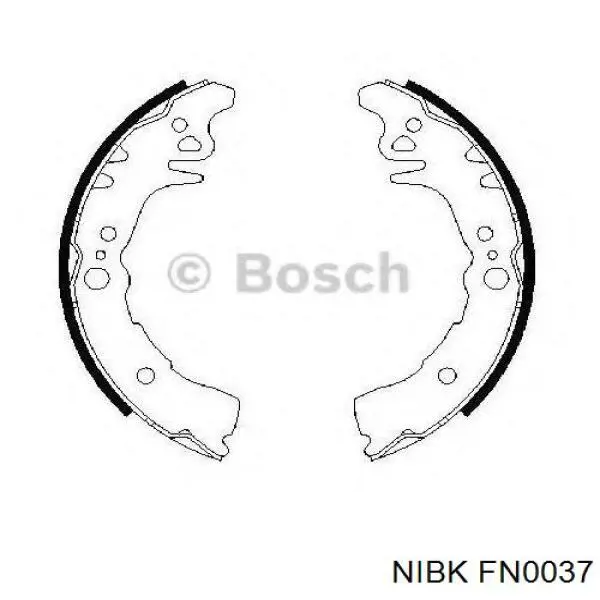 Колодки гальмові задні, барабанні FN0037 Nibk