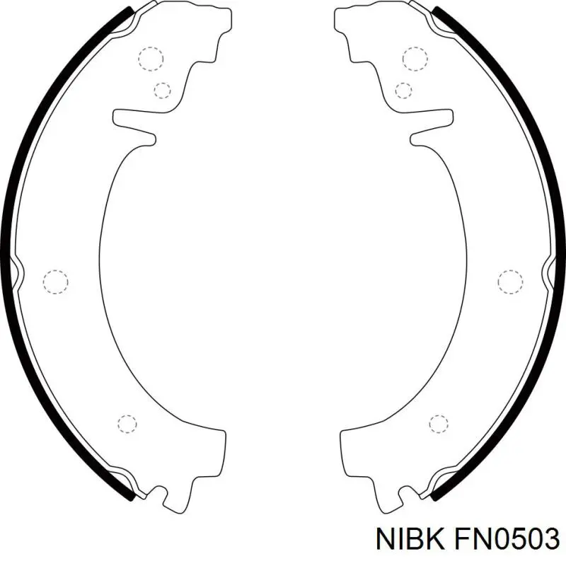 Колодки гальмові задні, барабанні FN0503 Nibk
