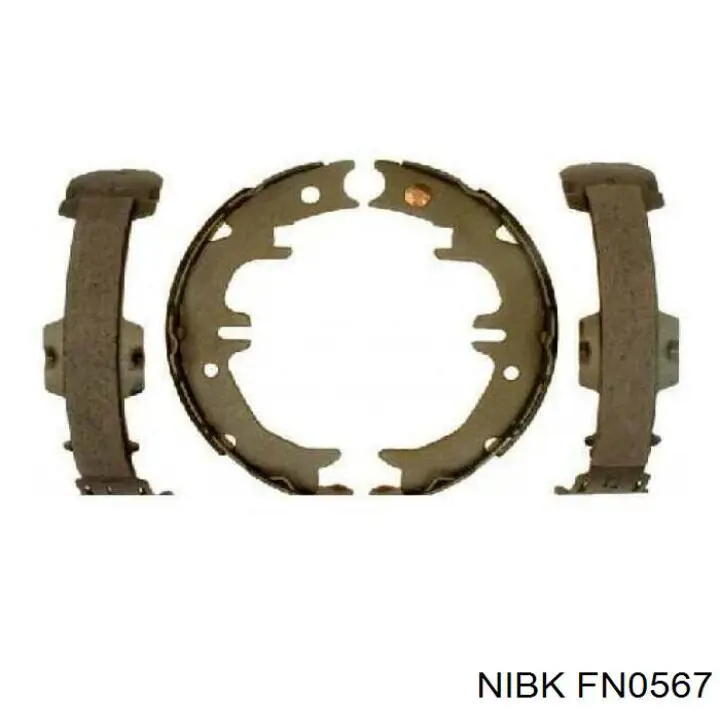 FN0567 Nibk Колодки ручника/ стояночного тормоза (Задняя левая)