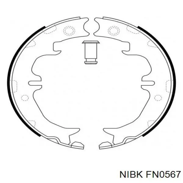 Колодки ручника FN0567 Nibk
