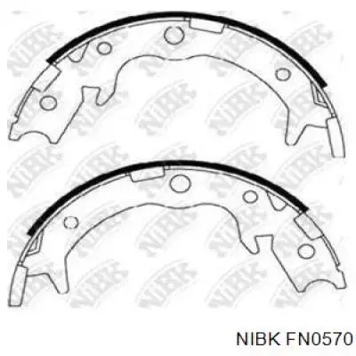 Колодки ручника / стоянкового гальма Nibk FN0570 ціна, від 21.58 USD
