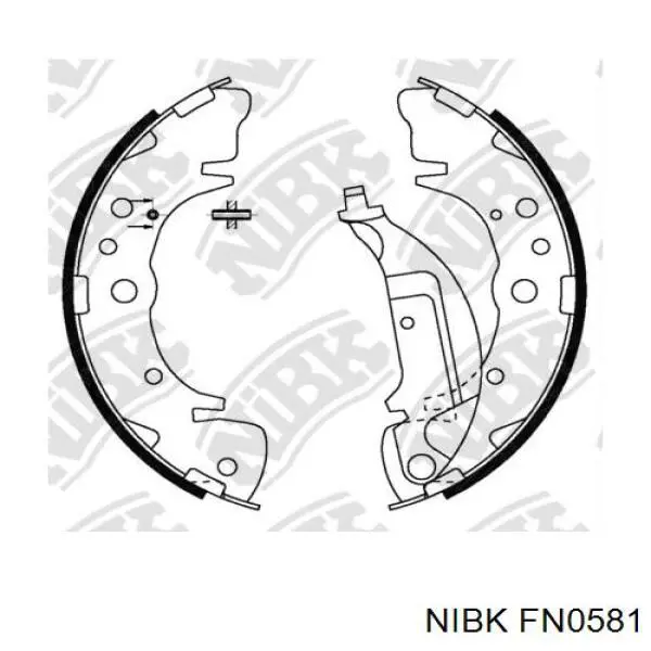 Купити FN0581 Nibk Гальмівні колодки гальма стоянки