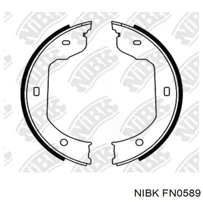 FN0589 Nibk Гальмівні колодки ручника
