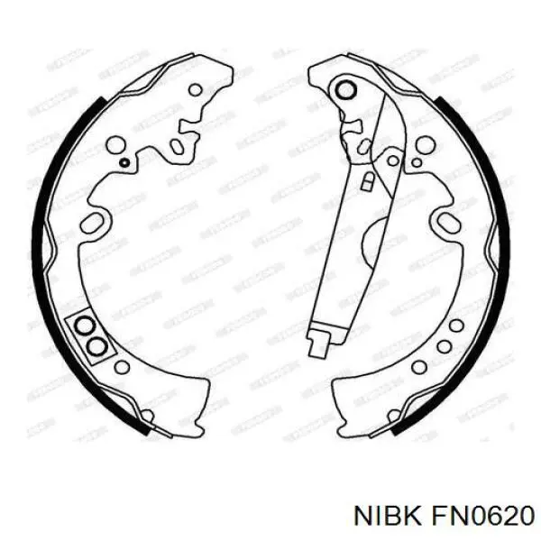 Колодки гальмові задні, барабанні FN0620 Nibk