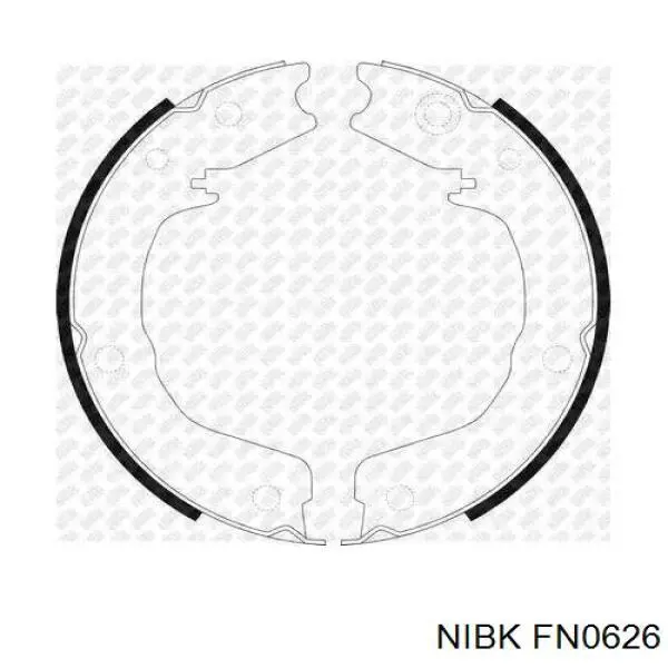 Колодки ручника / стоянкового гальма Nibk FN0626 ціна, від 35.95 USD