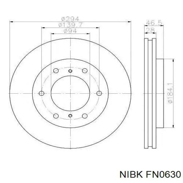Колодки гальмові задні, барабанні Nibk FN0630 ціна, від 24.80 USD