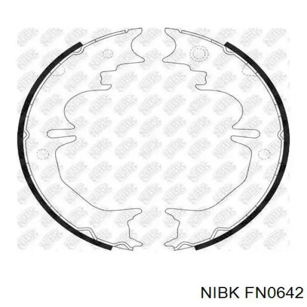Колодки ручника / стоянкового гальма Nibk FN0642 ціна, від 24.08 USD