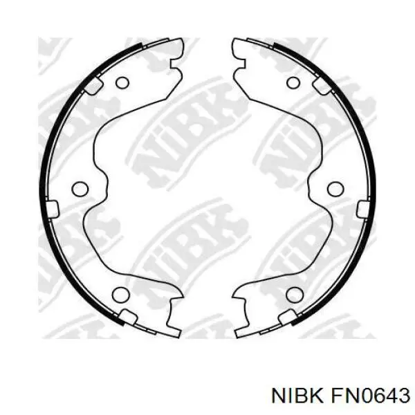 Колодки ручника / стоянкового гальма Nibk FN0643 ціна, від 29.50 USD