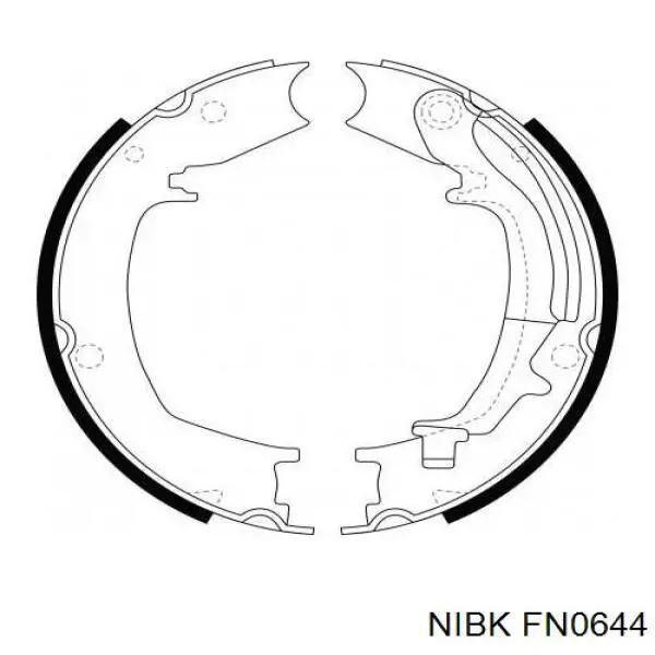 FN0644 Nibk колодки ручника/стоянкового гальма