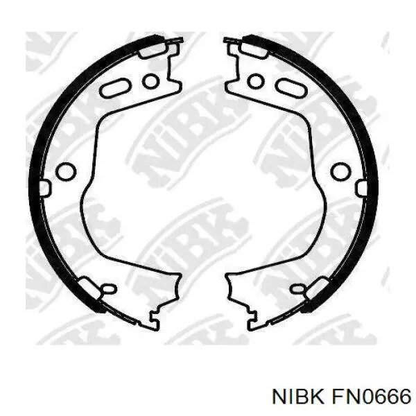 Колодки ручника/стоянкового гальма FN0666 Nibk