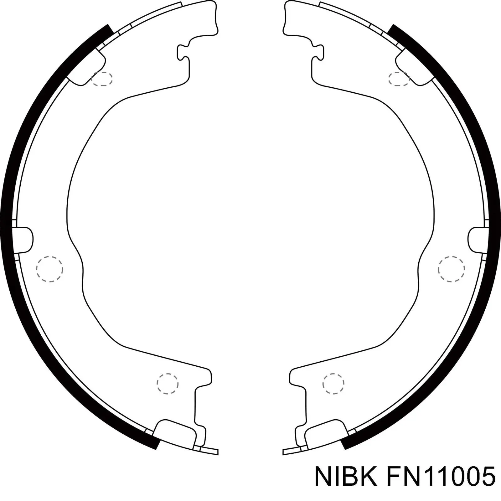 Колодки ручника / стоянкового гальма Nibk FN11005 ціна, від 22.36 USD