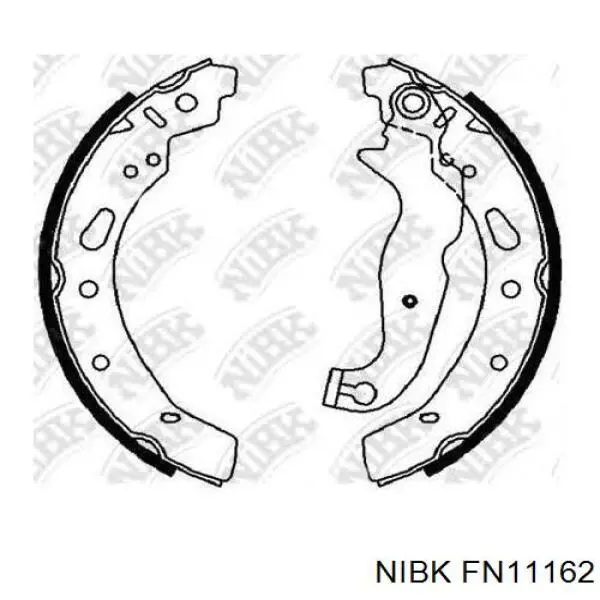 Колодки гальмові задні, барабанні Nibk FN11162 ціна, від 16.47 USD