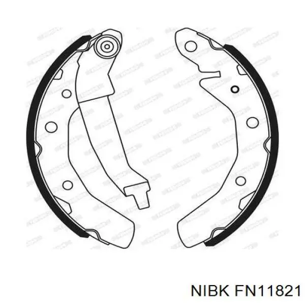 Колодки гальмові задні, барабанні FN11821 Nibk