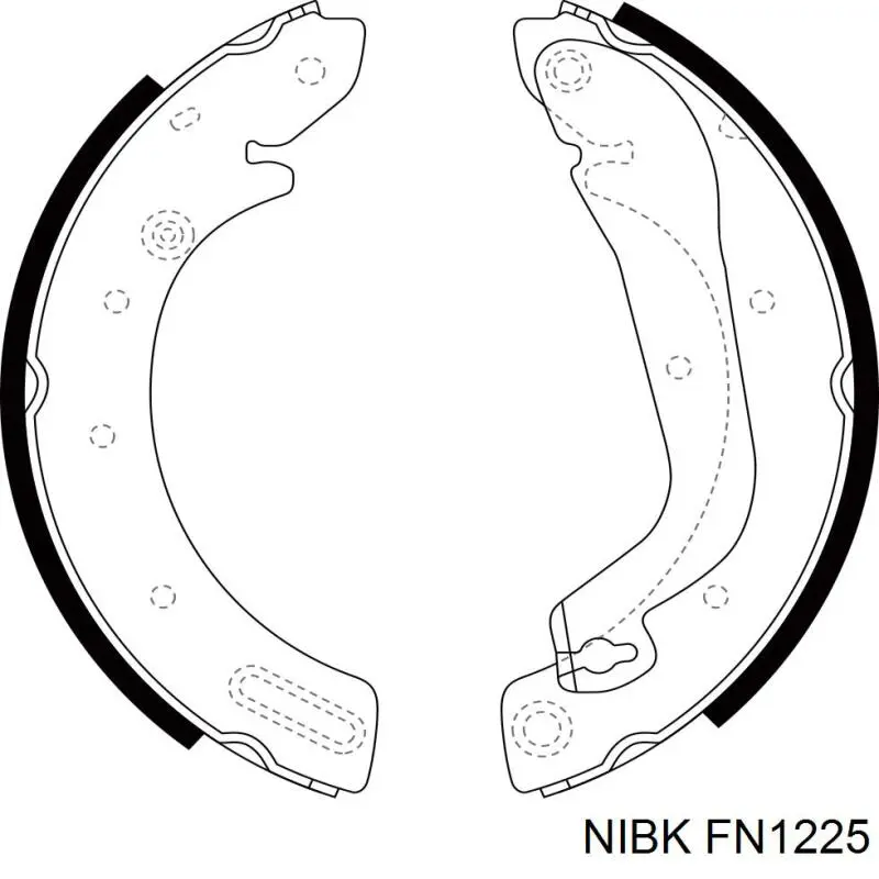 Колодки гальмові задні, барабанні FN1225 Nibk