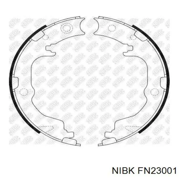 Колодки ручника / стоянкового гальма Nibk FN23001 ціна, від 22.55 USD