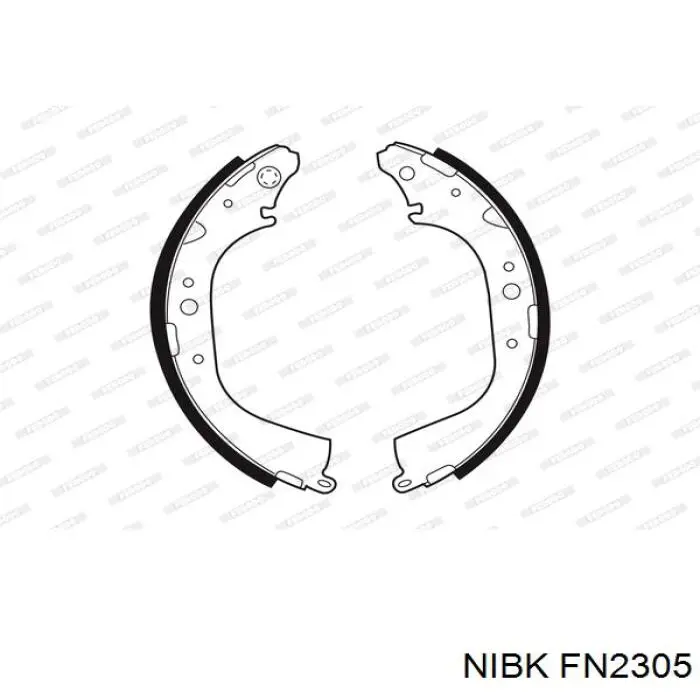 Колодки гальмові задні, барабанні FN2305 Nibk