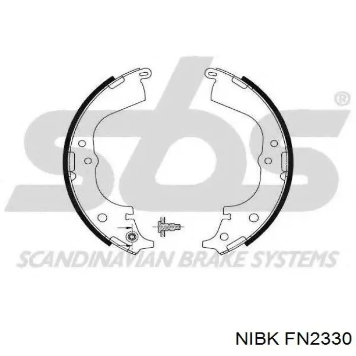 Колодки гальмові задні, барабанні Nibk FN2330 ціна, від 38.68 USD
