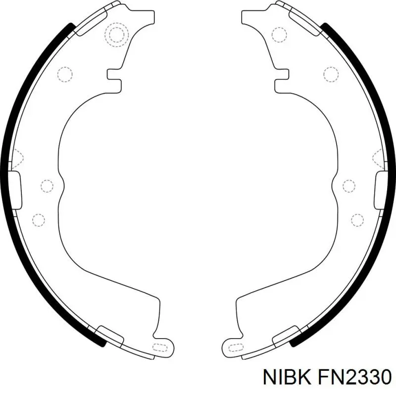 Колодки гальмові задні, барабанні FN2330 Nibk