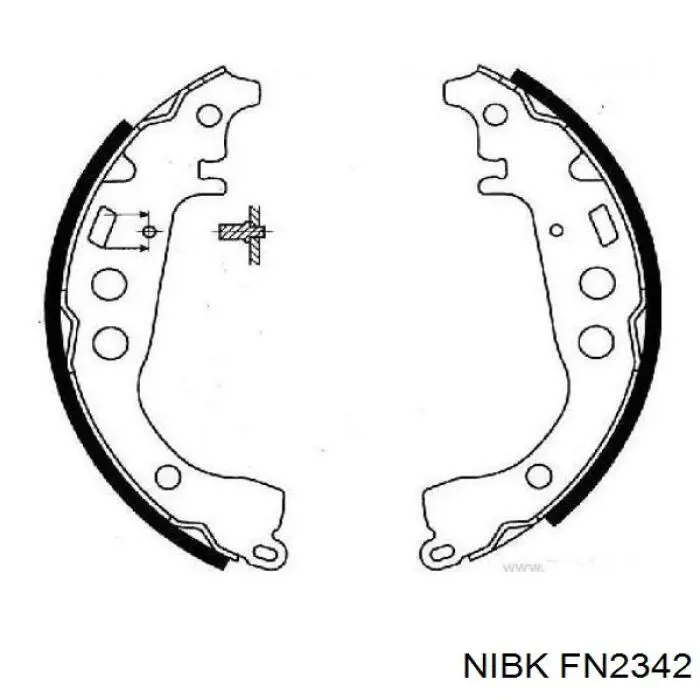 FN2342 Nibk колодки гальмові задні, барабанні