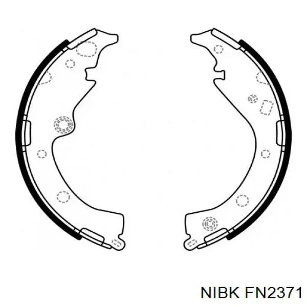 Колодки гальмові задні, барабанні FN2371 Nibk