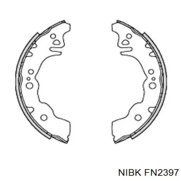 Колодки гальмові задні, барабанні FN2397 Nibk