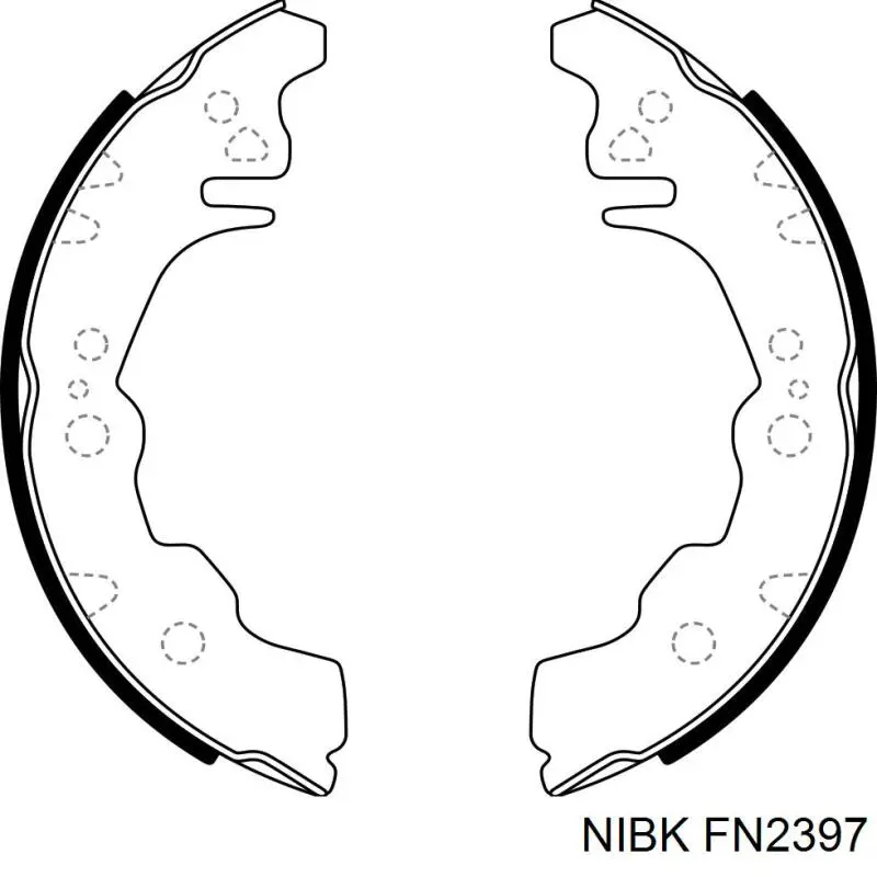 Колодки гальмові задні, барабанні Nibk FN2397 ціна, від 22.32 USD