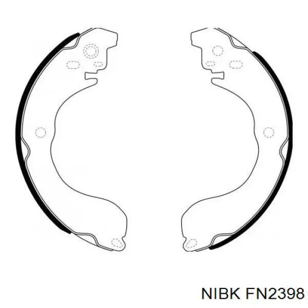 Колодки гальмові задні, барабанні FN2398 Nibk