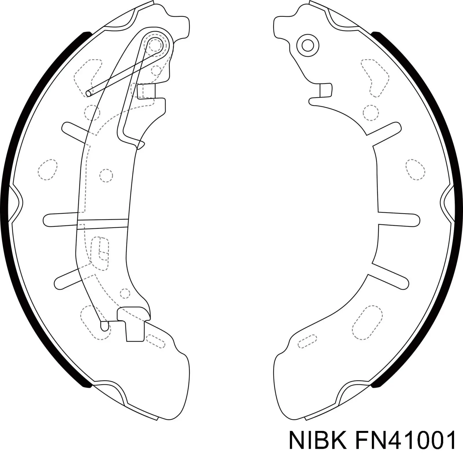 Колодки гальмові задні, барабанні FN41001 Nibk