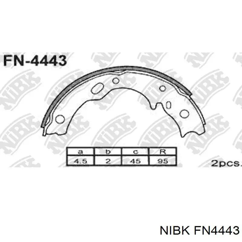 Колодки ручника/стоянкового гальма FN4443 Nibk