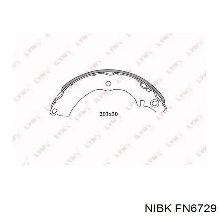 Колодки гальмові задні, барабанні FN6729 Nibk