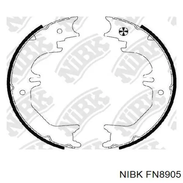 Колодки ручника/стоянкового гальма FN8905 Nibk