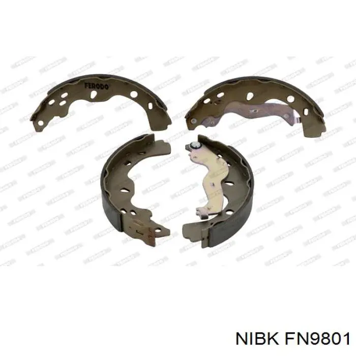 Купити FN9801 Nibk Колодки гальмові задні, барабанні