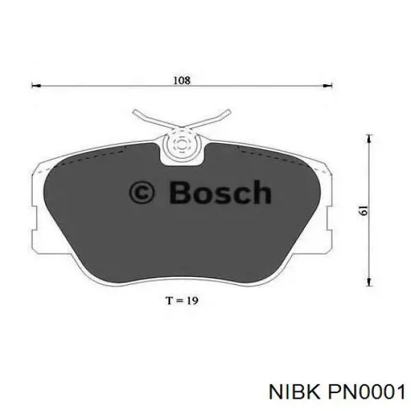 PN0001 Nibk Передні гальмівні колодки