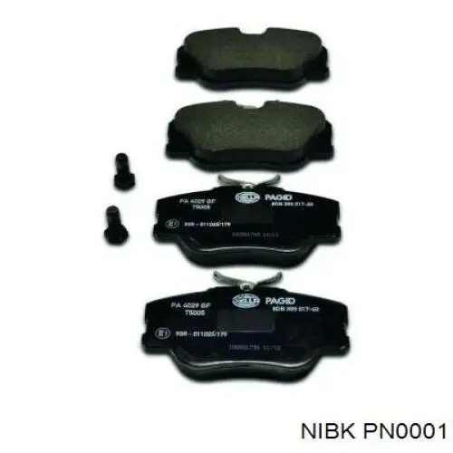 Передні тормозні колодки PN0001 Nibk