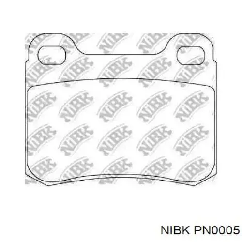 Колодки гальмові задні, дискові PN0005 Nibk