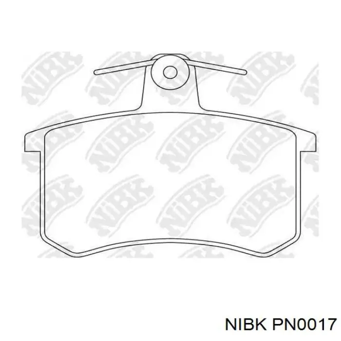 Задні гальмівні колодки Nibk PN0017 ціна, від 13.68 USD