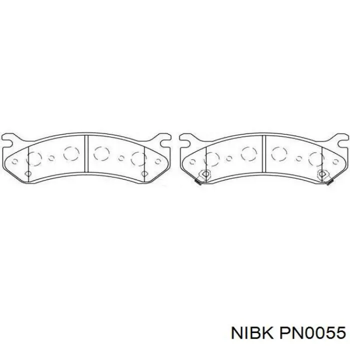 Колодки гальмові задні, дискові PN0055 Nibk