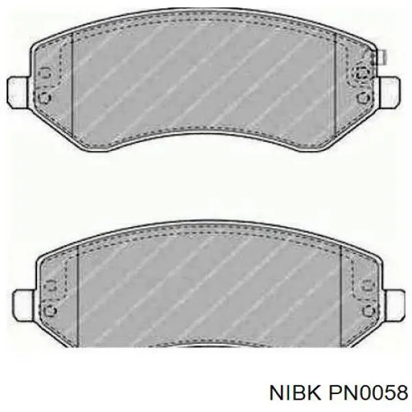 Передні тормозні колодки PN0058 Nibk