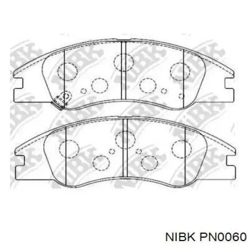 PN0060 Nibk колодки гальмівні передні, дискові