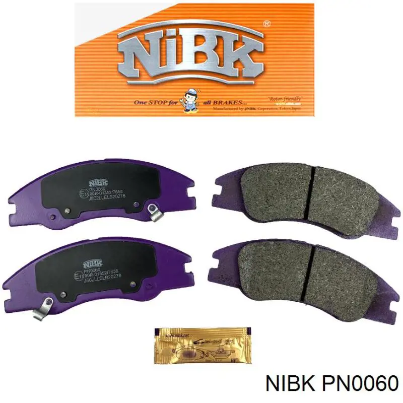 Гальмівні колодки Nibk PN0060 ціна, від 23.73 USD