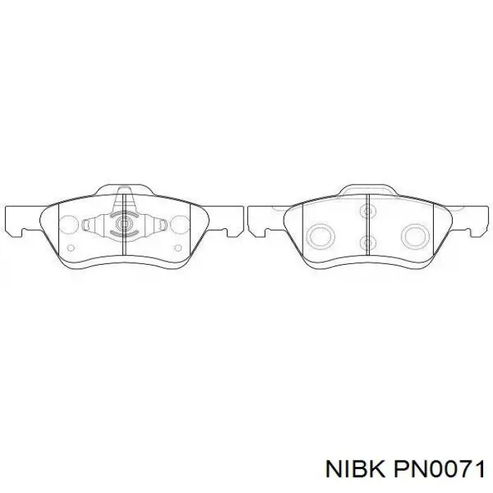 Купити PN0071 Nibk Колодки гальмівні передні, дискові