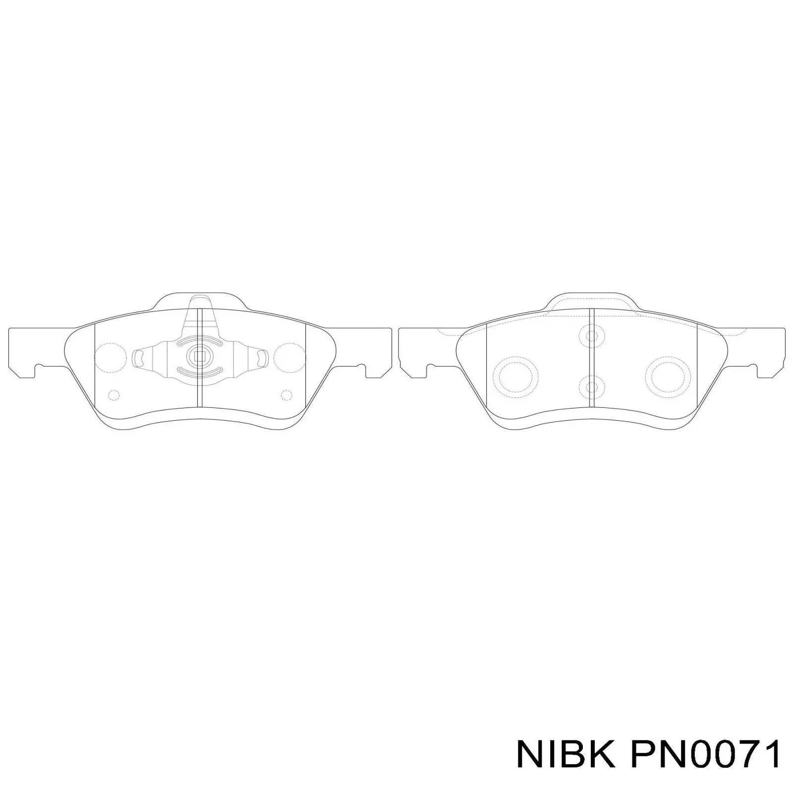 Колодки гальмівні передні, дискові PN0071 Nibk