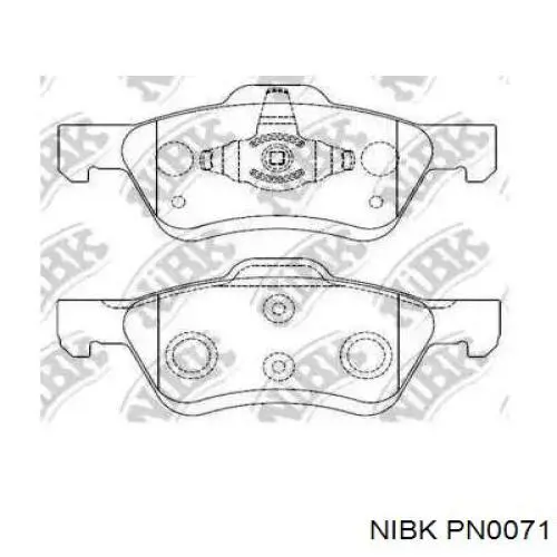 PN0071 Nibk Передні гальмівні колодки